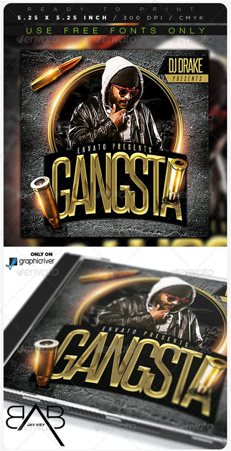 Gangsta Hip Hop CD Album Cover by 1jaykey | GraphicRiver