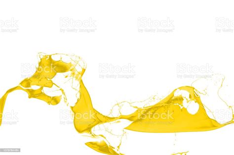 Yellow Paint Splash Isolated On White Background Stock Photo - Download ...