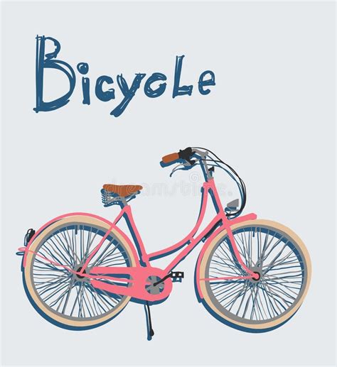 Vintage Bicycle. Vector Illustration. Stock Illustration - Illustration ...