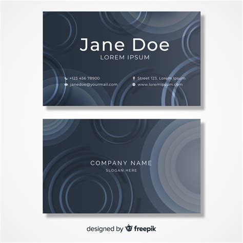 Free Vector | Business card template with round shapes