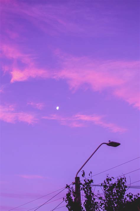 Download Dark Purple Aesthetic Pink Sky Wallpaper | Wallpapers.com