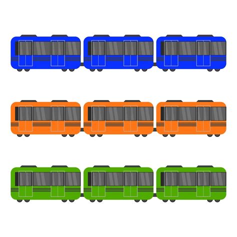 Train Set On White Background 2038568 Vector Art at Vecteezy