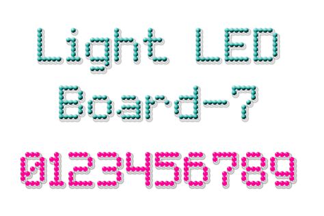 Light LED Board-7 Font | Style-7 | FontSpace