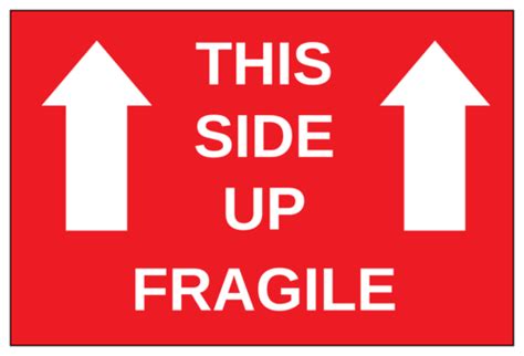 "This Side Up - Fragile" Shipping Label - OnlineLabels