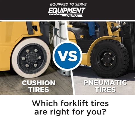 Infographic | Pneumatic Vs. Cushion Tires | Equipment Depot