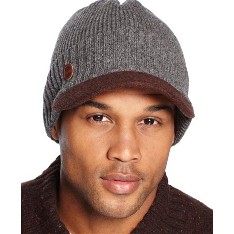 Timberland Wool Visor Beanie in Gray for Men (Charcoal) | Lyst