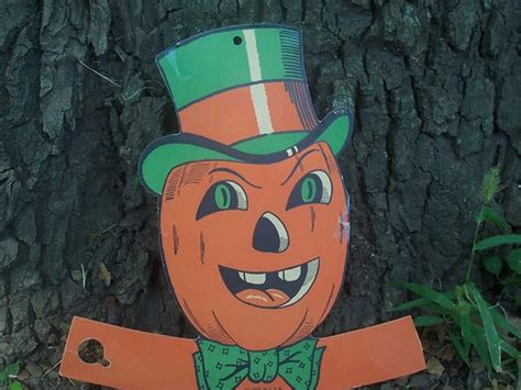 Vintage Pumpkin with Top Hat | Vintage Halloween decoration | Flickr