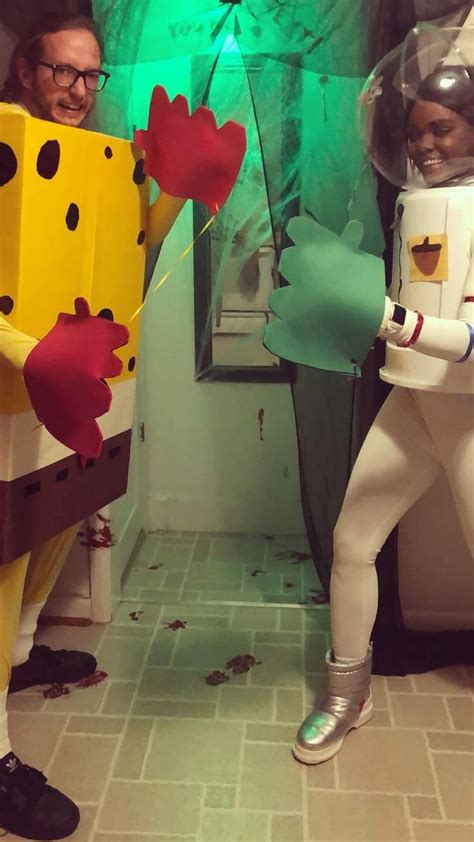 SpongeBob and Sandy Halloween costume | Spongebob and sandy, Halloween costumes, Spongebob