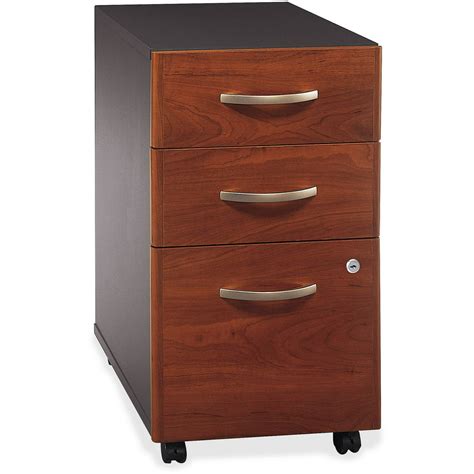 Bush 3 Drawers Vertical Lockable Filing Cabinet, Cherry - Walmart.com - Walmart.com