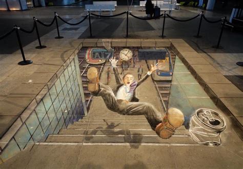 3D Street Art: 14 Eye-Popping Optical Illusions Created In Chalk