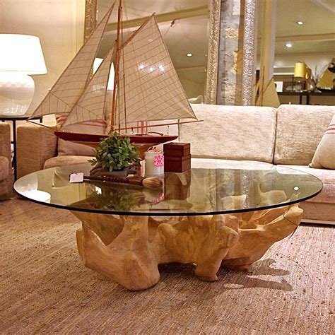 The 9 Best Collection of Tree Trunk Coffee Tables with Glass Top