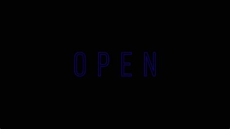 open neon sign footage animation 16995627 Stock Video at Vecteezy