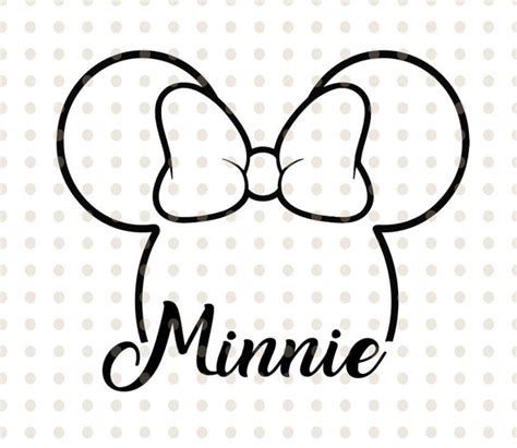 Minnie Mouse SVG Instant Download Minnie Mouse Head Vector | Etsy