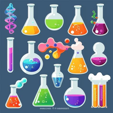 Science Lab Clipart,experiments,microscope,test Tube,chemistry,test Flasks,instant Download ...