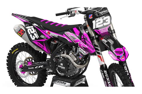 Custom dirt bike Graphics kit HONDA FACTORY ENERGY CA33A3 pink | custom-graphics-mx