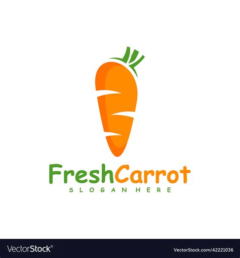 Carrot logo design creative Royalty Free Vector Image