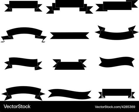 Set of simple banners - basic non-glossy banners Vector Image