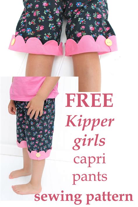 FREE Kipper Girls Capri Pants sewing pattern (size 4) - Sew Modern Kids