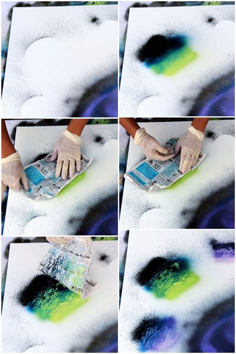 DIY Spray Paint Art in 5 Minutes - A Piece Of Rainbow