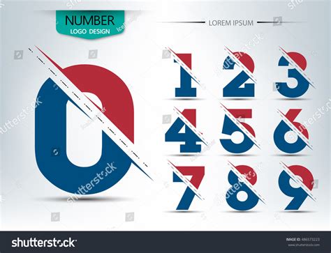 Number Font Template Set Numbers Logo Stock Vector (Royalty Free) 486573223