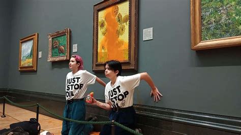 Climate activists throw soup on Vincent van Gogh painting protesting oil - ABC11 Raleigh-Durham