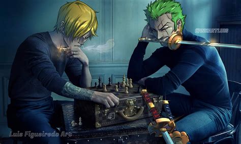 Sanji vs Zoro by inkartluis on DeviantArt