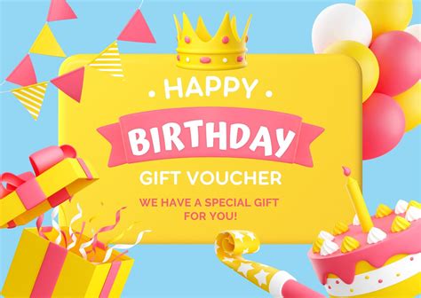 Birthday Gift Certificate Templates