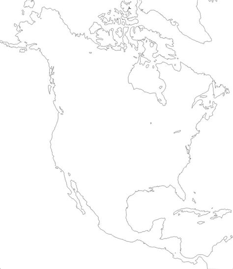 NorthAmerica_outline_black.gif (1000×1154) | North america map, Map, Us map printable