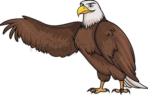 Flying Bald Eagle Cartoon Clipart Vector Friendlystock | Images and ...