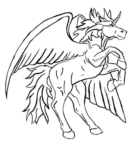 Unicorn Pegasus Coloring Pages - Coloring Home