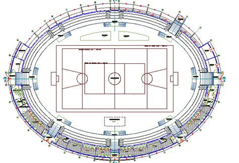 Coliseum Architecture Layout and Structure Design dwg file - Cadbull