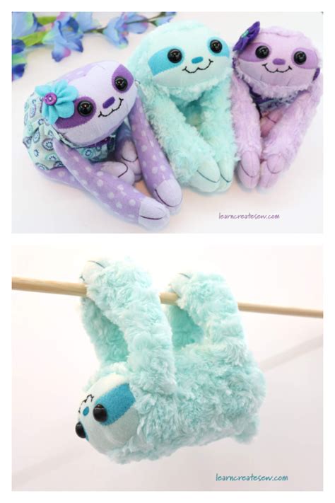 Sloth Plush Toy Free Sewing Pattern and Video Tutorial