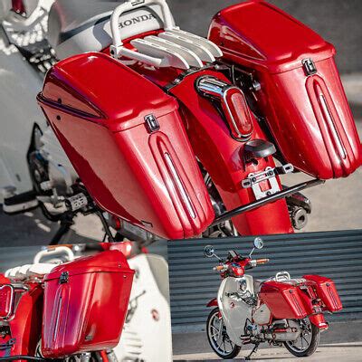 Parts & Accessories RED REAR RACK BOX LUGGAGE CARRY LH+RH FOR HONDA SUPER CUB C125 NEW 2018 2020 ...