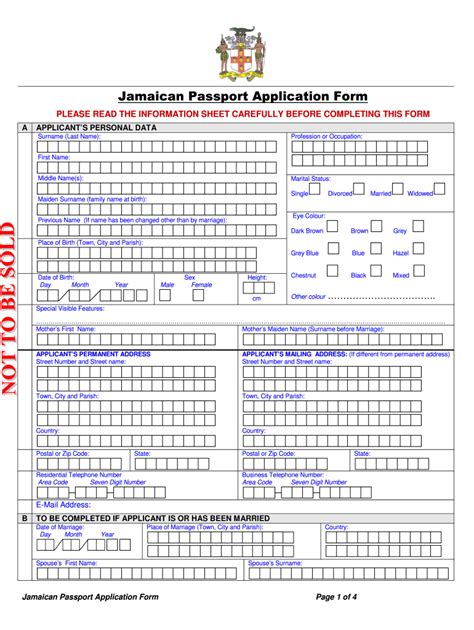 Renewal Of Jamaican Passport - Fill Online, Printable, Fillable, Blank | pdfFiller