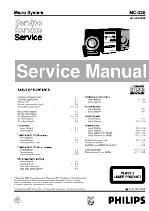 Free Audio Service Manuals - p / philips / philips-mc