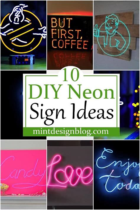 10 DIY Neon Sign Ideas - Mint Design Blog