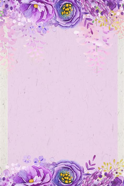 Fresh Literary Invitation Beautiful Purple Floral Background Wallpaper ...