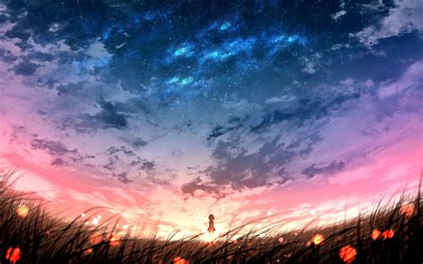 Anime Scenery Sunset