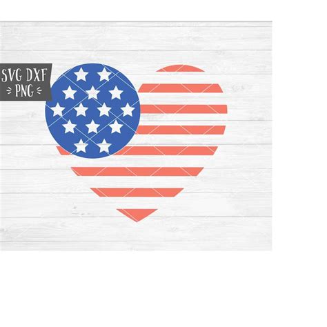 Instant SVG/DXF/PNG Heart American Flag svg, united states s - Inspire ...