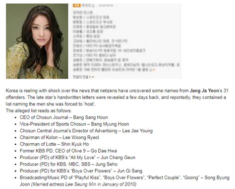 Jang Ja Yeon Letter