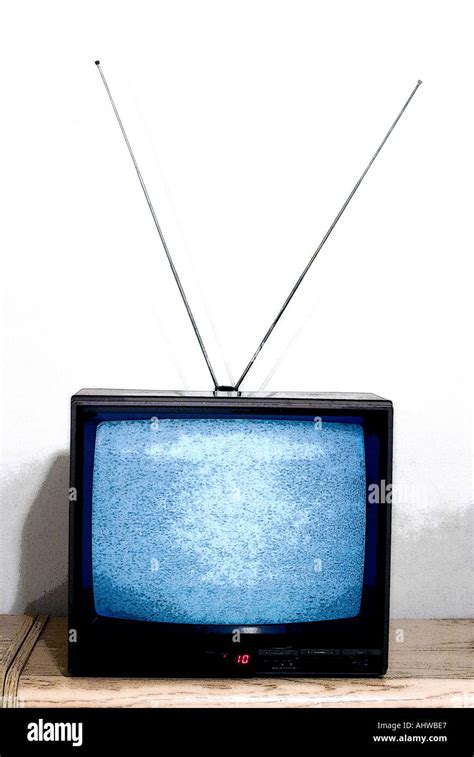 TV set with rabbit ears Stock Photo - Alamy