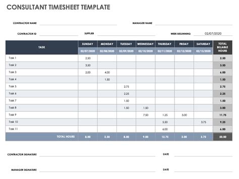 Timesheet Excel Templates