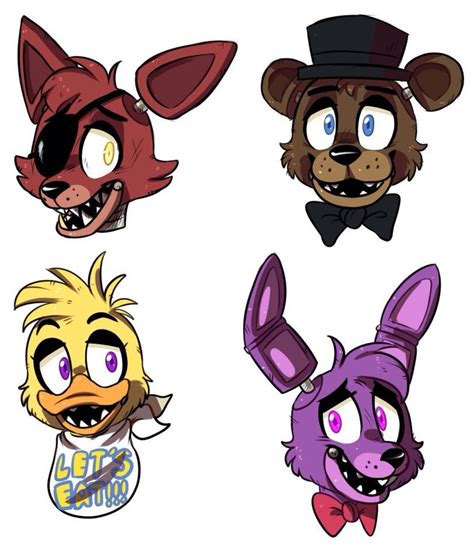 Foxy, Freddy, Chica and Bonnie. | Fnaf, Fnaf art, Five nights at freddy's