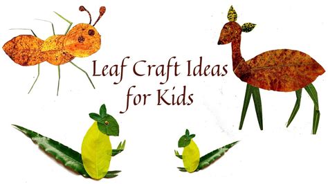 3 leaf craft for kids | leaf craft - leaves craft | Leaf Art | leaf crafts using leaves - YouTube