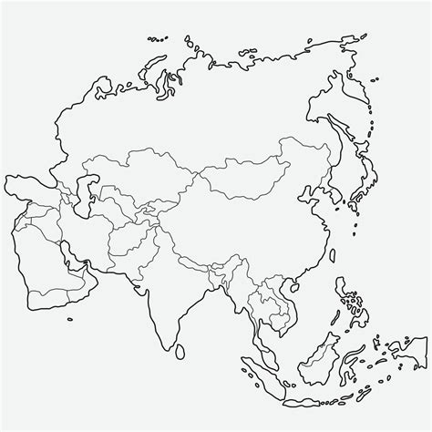 Download doodle freehand drawing of asia map. for free | Asia map, East asia map, Asian maps