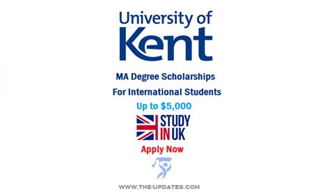 MA Degree Scholarships at University of Kent in UK 2022-2023