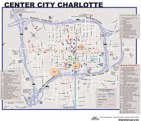 Charlotte Downtown Map (city Center) • Mapsof.net