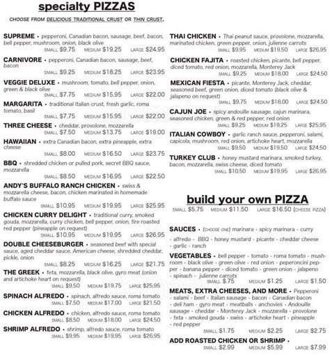 Pizza Shack Menu, Menu for Pizza Shack, Jackson, Jackson - Urbanspoon/Zomato