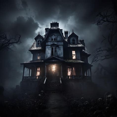 Premium Photo | Haunted House Enveloped in Dark Horror