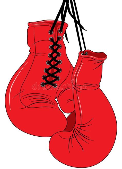 Boxing Gloves. Illustrated Boxing Gloves hanging by their laces , #Affiliate, #Gloves, #Boxing ...